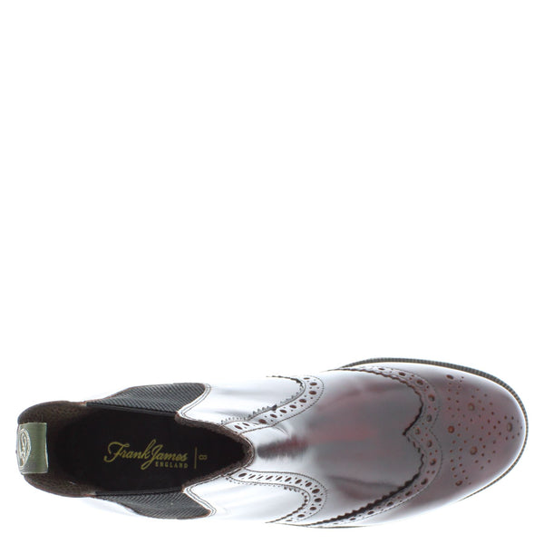 Frank James Warkton Men's Leather Pull On Brogue Chelsea Boots