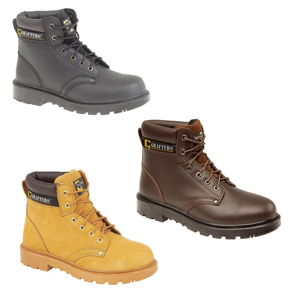 Grafters Apprentice M629A Lace-Up Steel Toe-Cap Safety Boots