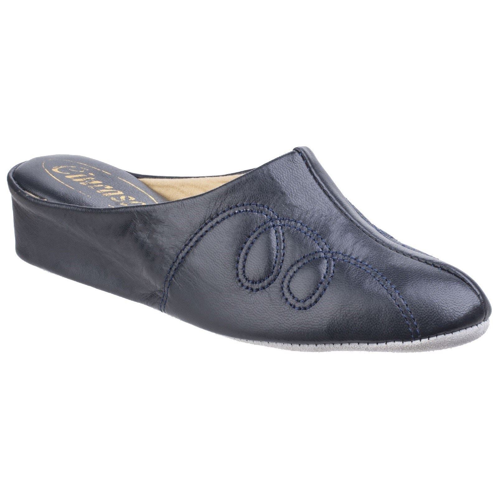 Leather house shoes ladies discount