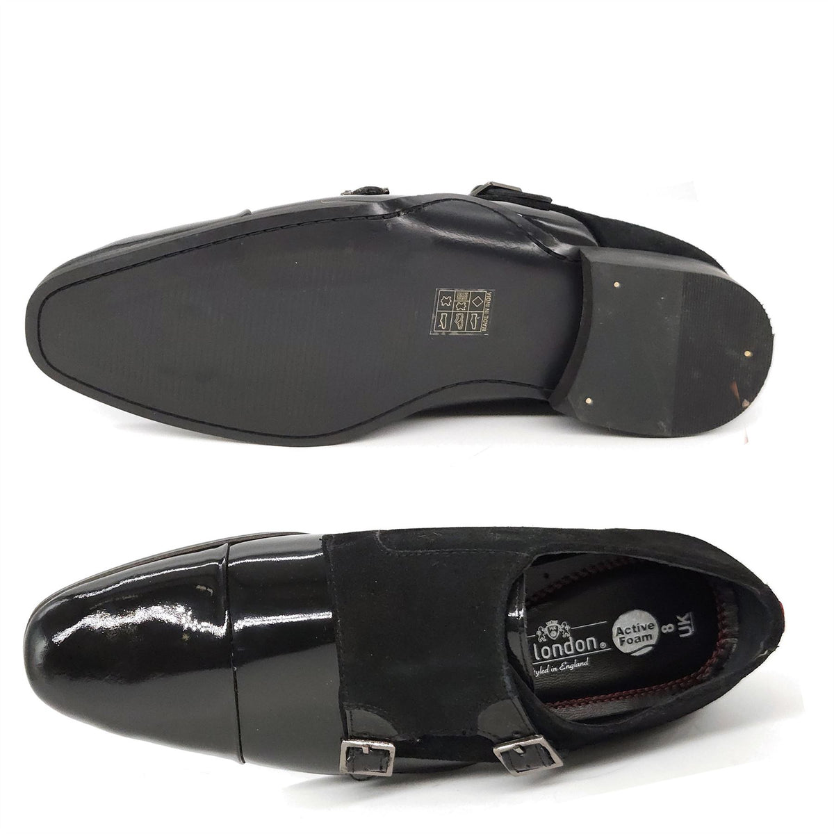 HX London Redbridge Monk Strap Leather Shoes