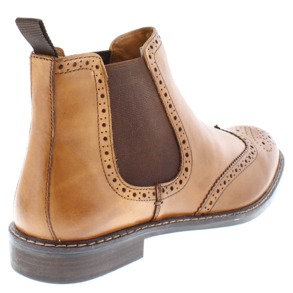 Thomas Crick Downton Men's Leather Brogue Chelsea Boots