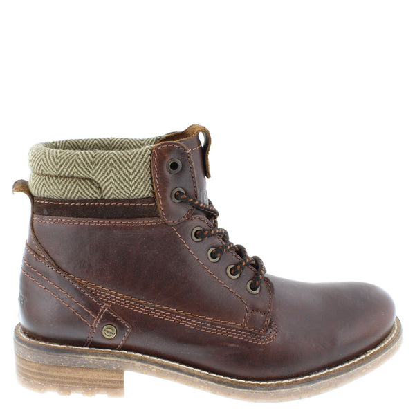 Wrangler Hill Tweed Men's Leather Lace Up Combat Boots