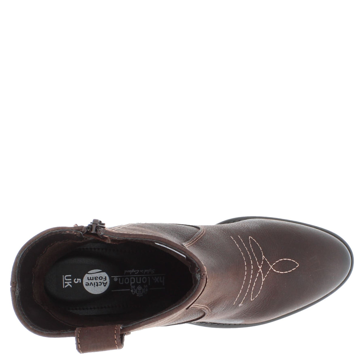 HX London Dakota Women's Leather Ankle Cowboy Boots