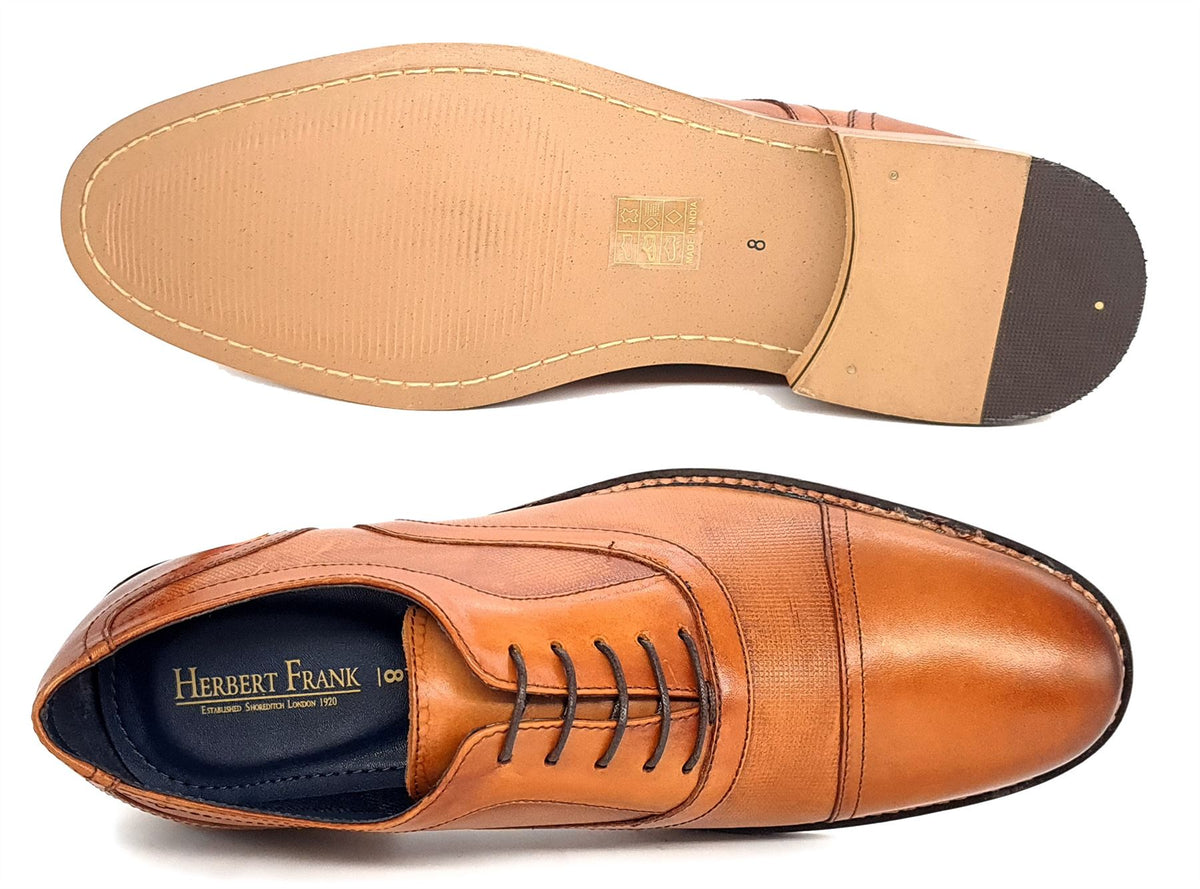 Herbert Frank Holborn Men's Leather Oxford Cap Shoes