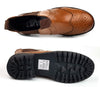 New Earth Rider Boys Leather Brogue Dealer Jodphur Chelsea Boots