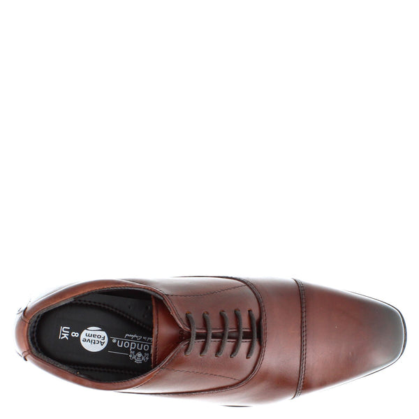 HX London Charing Men's Leather Cap Oxford Shoes