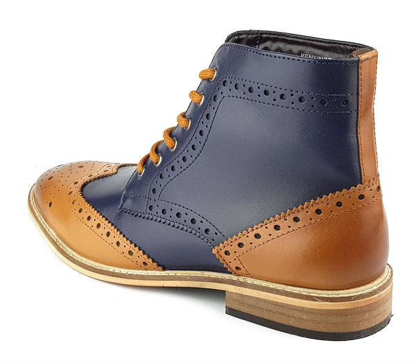 Frank James Kensington Men's Lace Brogue Leather Boots