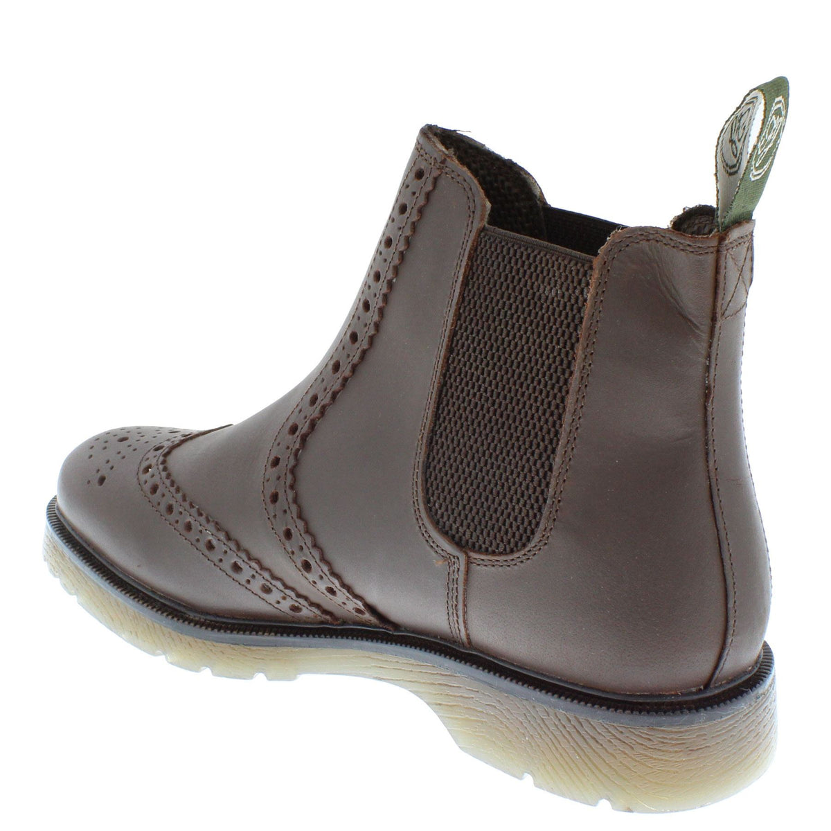 Frank James Warkton Men's Leather Pull On Brogue Chelsea Boots