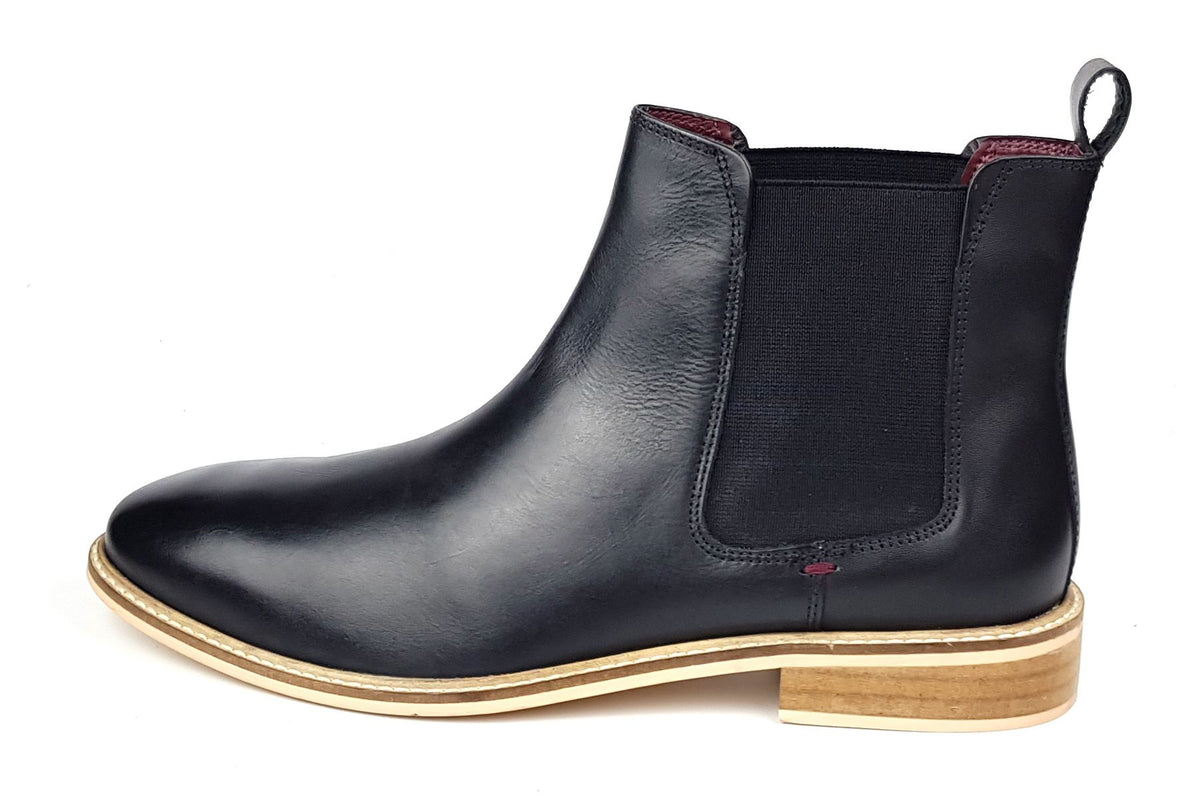 Frank James Bromley Men's Leather Pull On Ankle Chelsea Boots
