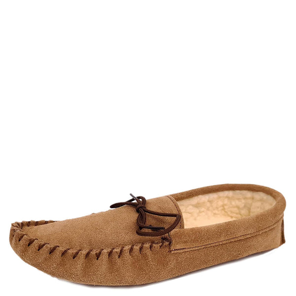Coopers Men's Fleece Lined Softsole Moccasin Slippers Made In England