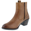 HX London Dakota Women's Leather Ankle Cowboy Boots