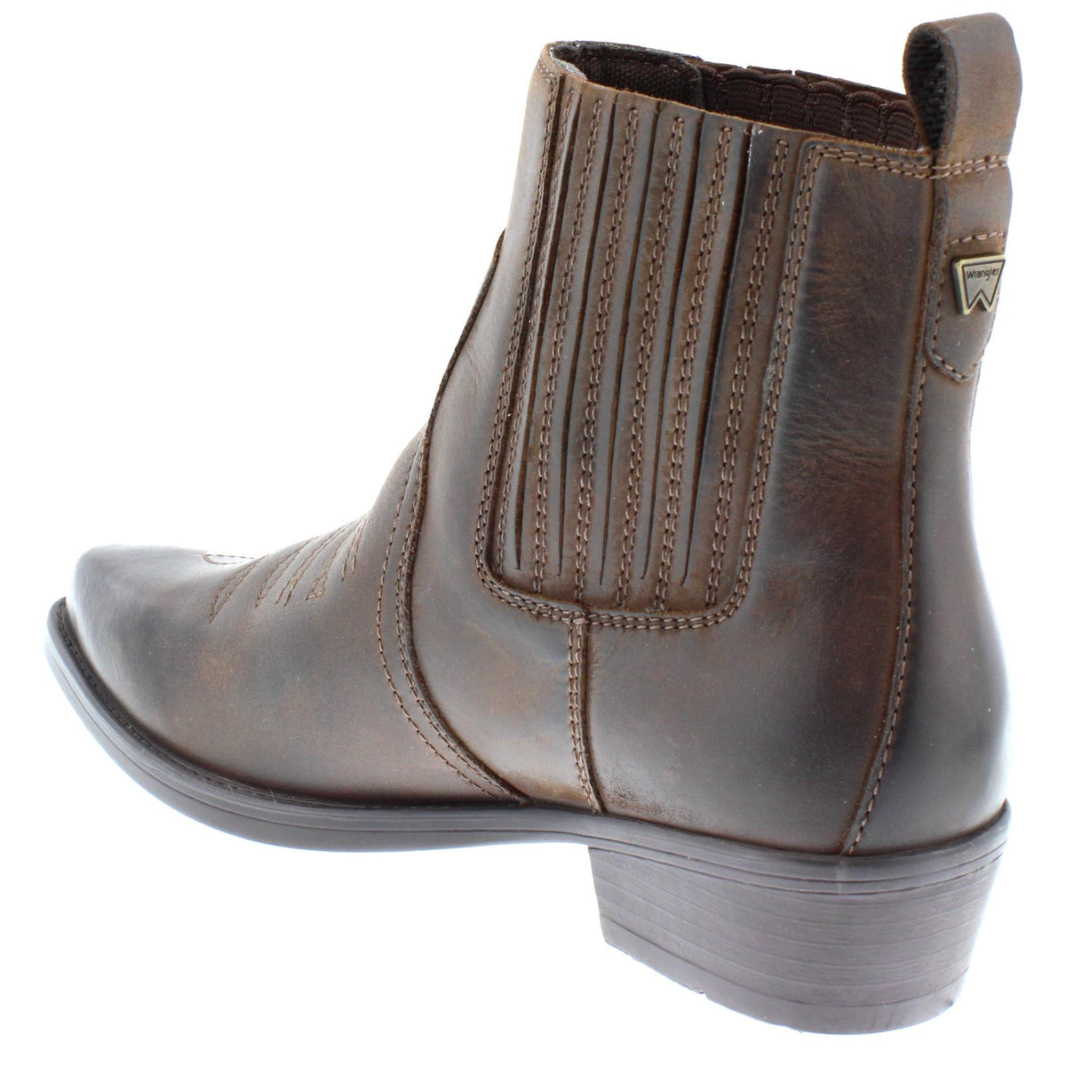 Wrangler Tex Mid Men's Leather Pull On Cowboy Chelsea Boots