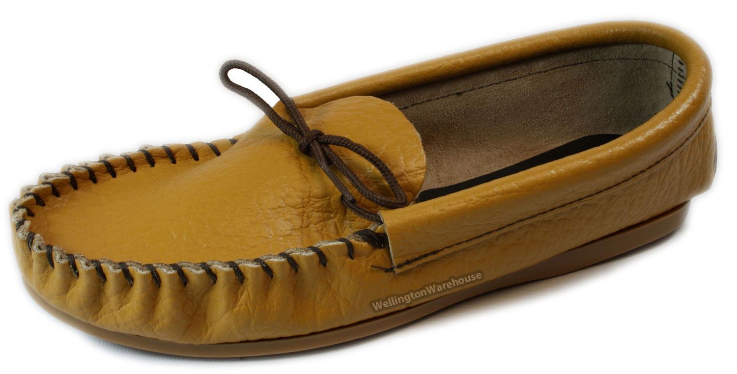 Coopers Moccasin Traditional Mens Leather Outdoor Slippers Wellington Warehouse