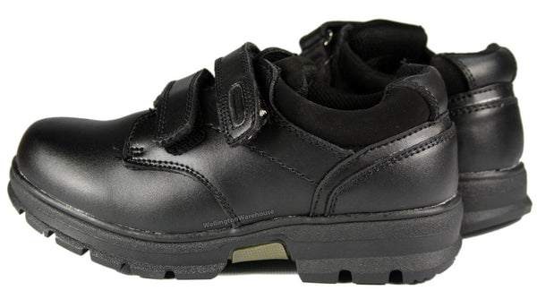 Macadam Alfie Boys Black leather school shoes