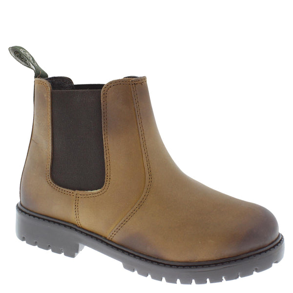 Frank James Rutland Kids' Leather Chelsea Dealer Boots