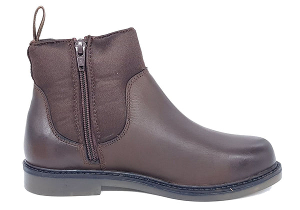 Frank James Epsom Kids' Leather Neoprene Zip Up Chelsea Boots