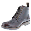 HX London Kingston Brogue Lace Up Leather Boots