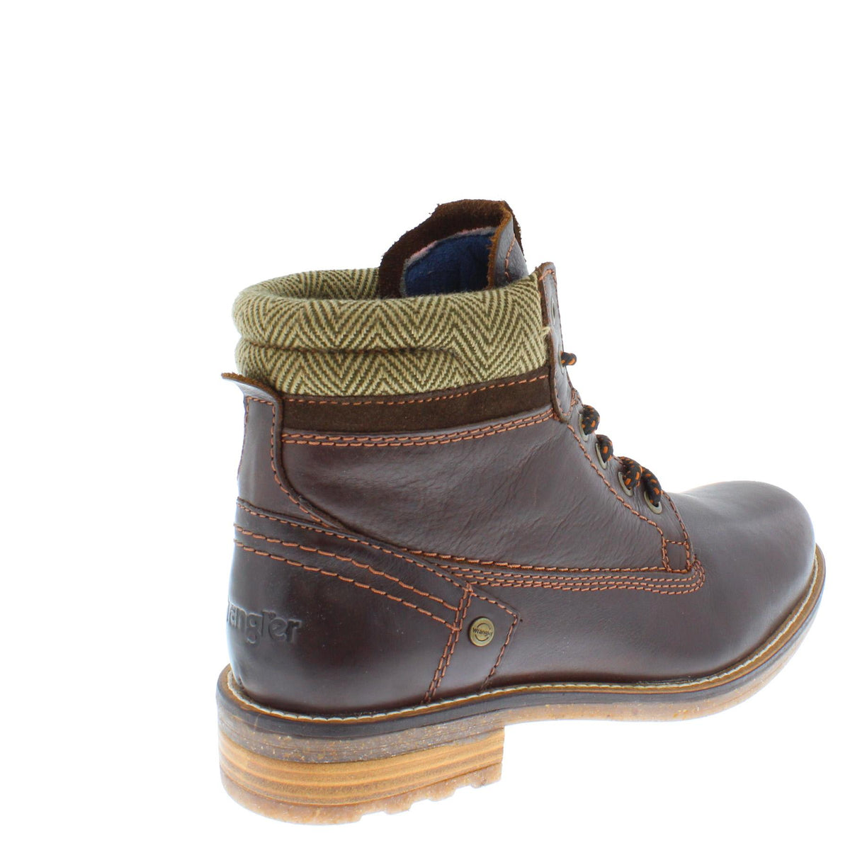 Wrangler Hill Tweed Men's Leather Lace Up Combat Boots