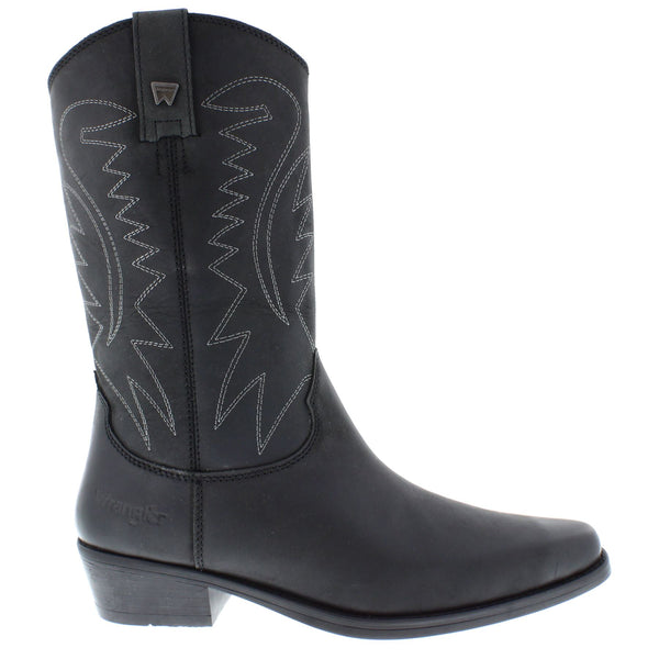 Wrangler Tex Hi Men's Leather Pull On Pointed Cowboy Boots