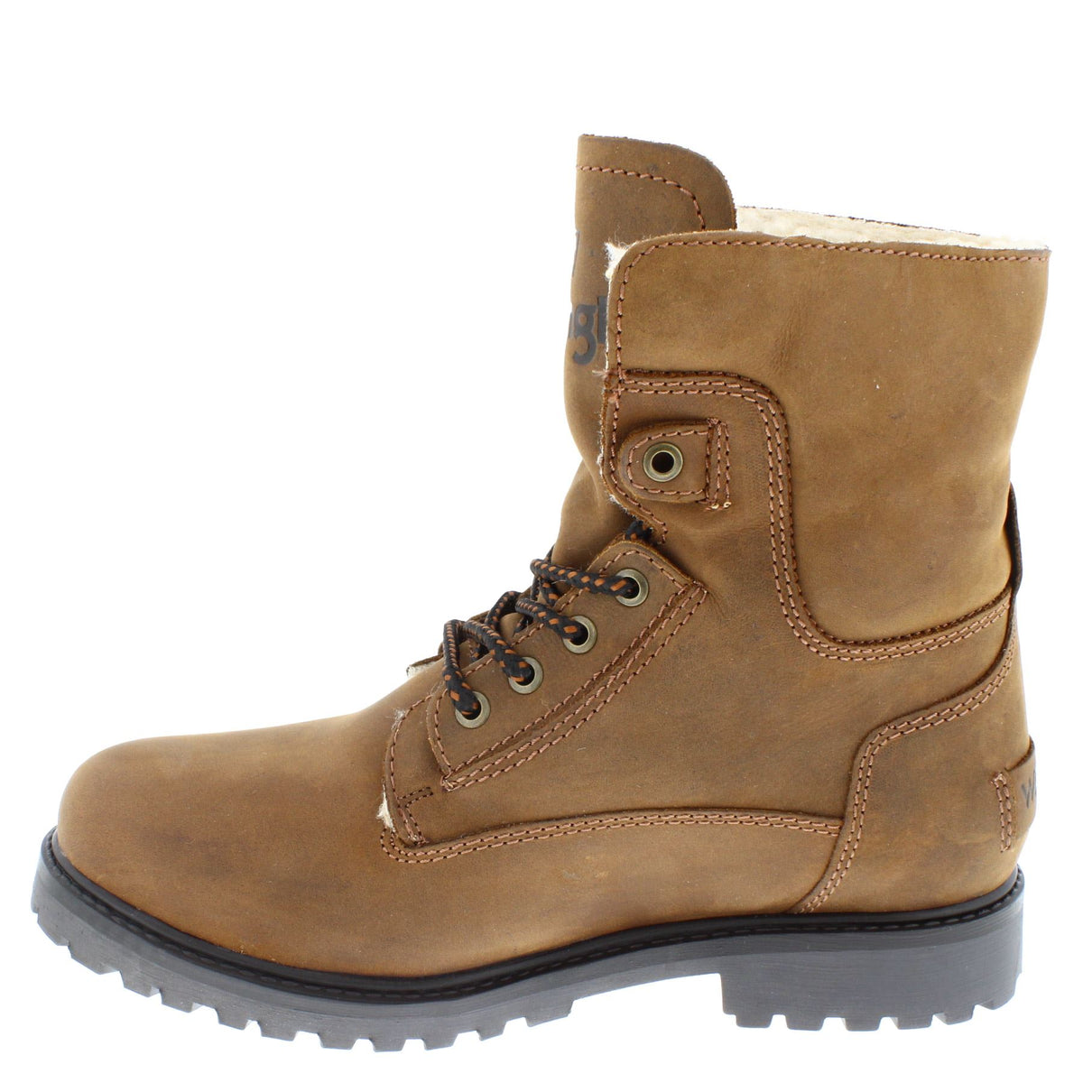 Wrangler Aviator Men's Leather Hi Leg Fleeced Lined Lace Up Boots