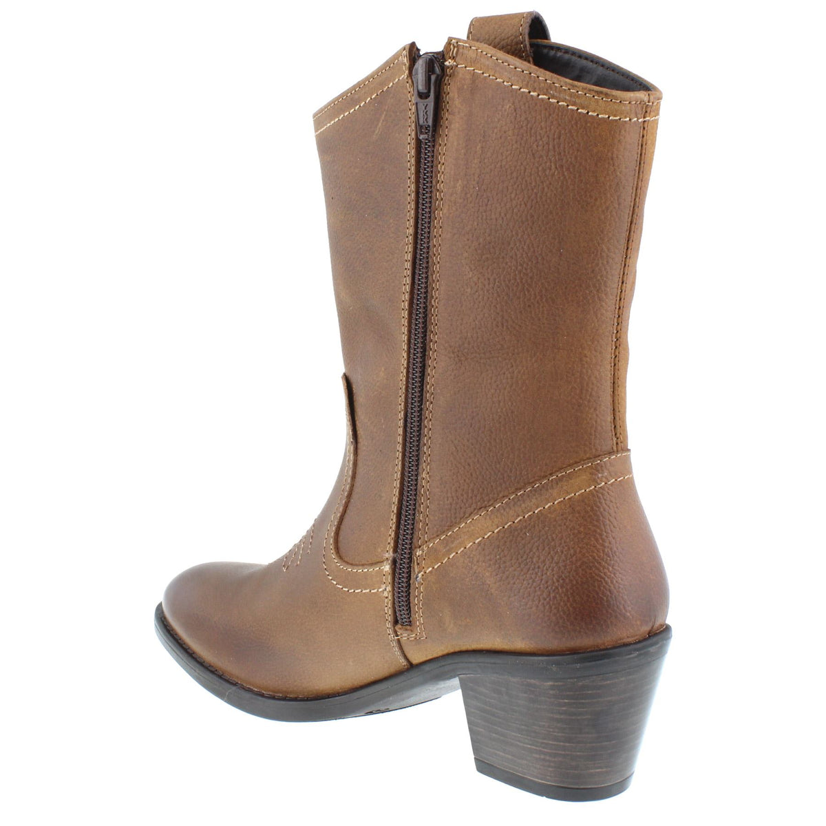 HX London Dallas Women's Leather Mid-Calf Cowboy Boots