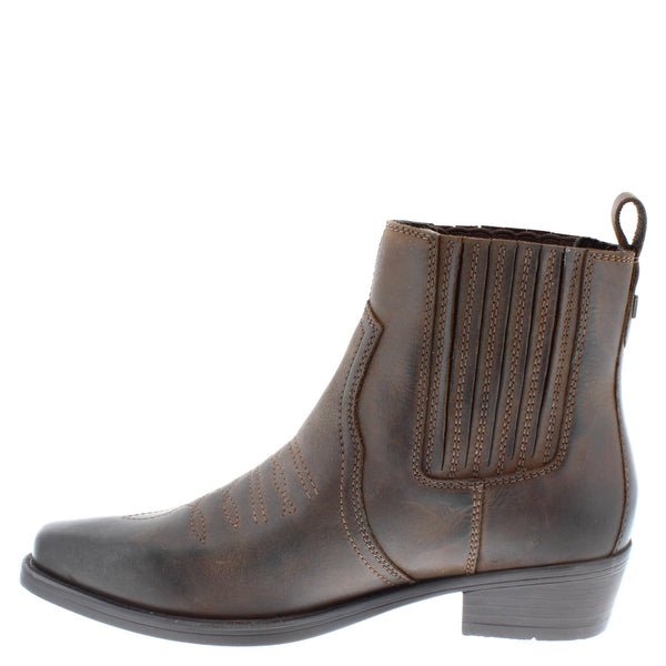 Wrangler Tex Mid Men's Leather Pull On Cowboy Chelsea Boots