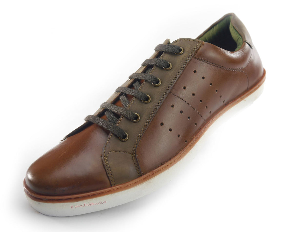 Silver Street Gower Men's Casual Leather Lace Up Trainers