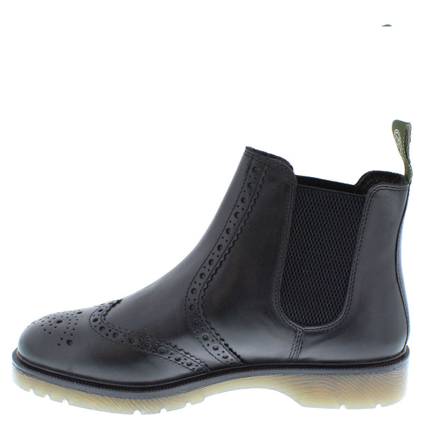 Frank James Warkton Men's Leather Pull On Brogue Chelsea Boots