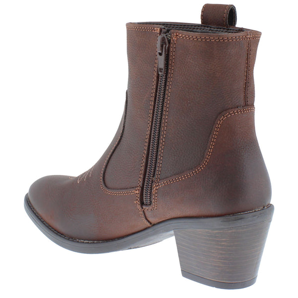 HX London Dakota Women's Leather Ankle Cowboy Boots