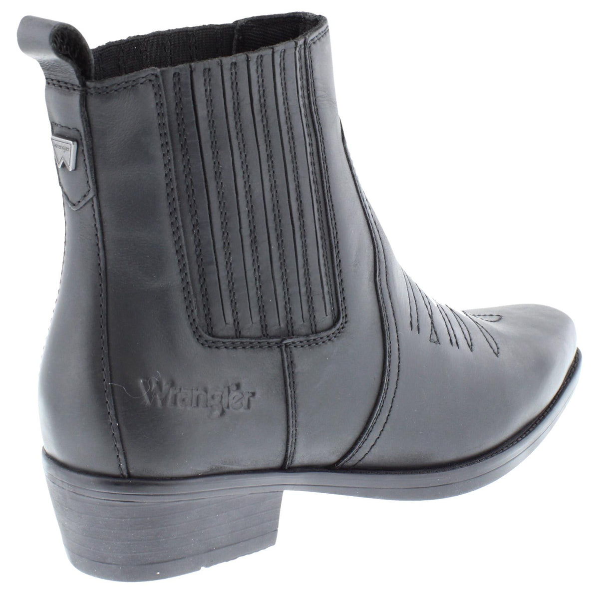 Wrangler Tex Mid Men's Leather Pull On Cowboy Chelsea Boots