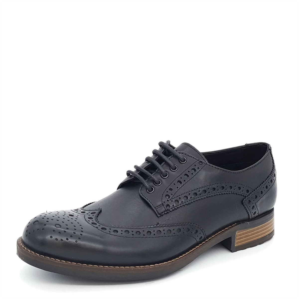 HX London Wandsworth Brogue Leather Shoes