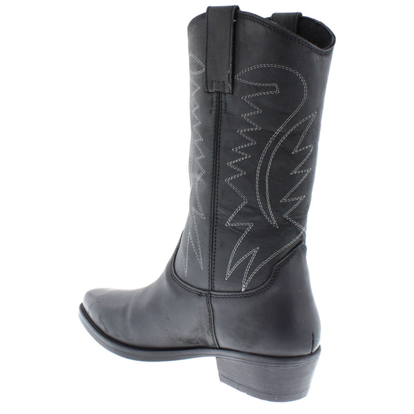 Wrangler Tex Hi Men's Leather Pull On Pointed Cowboy Boots