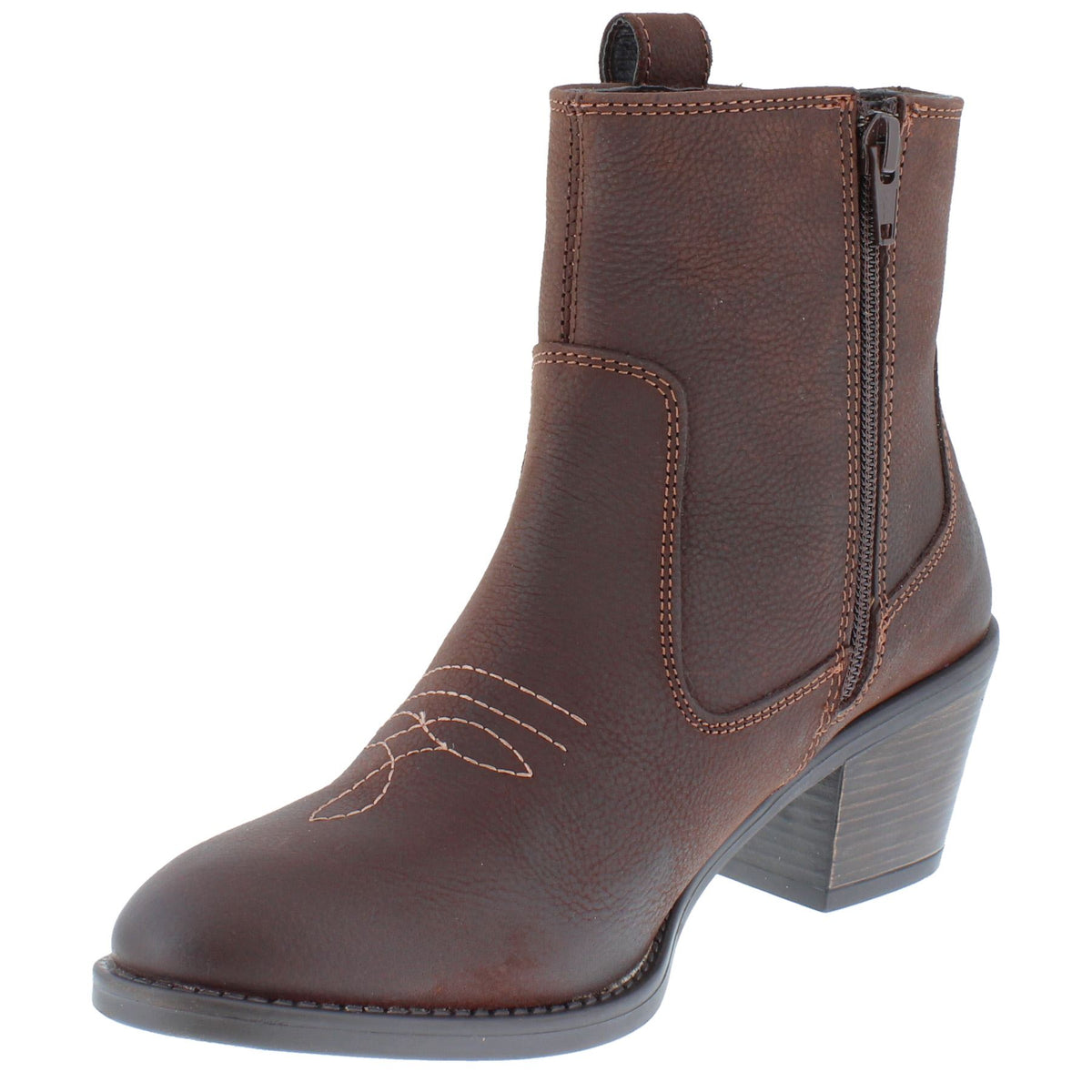 HX London Dakota Women's Leather Ankle Cowboy Boots