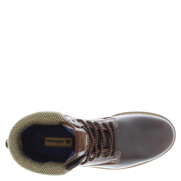 Wrangler Hill Tweed Men's Leather Lace Up Combat Boots