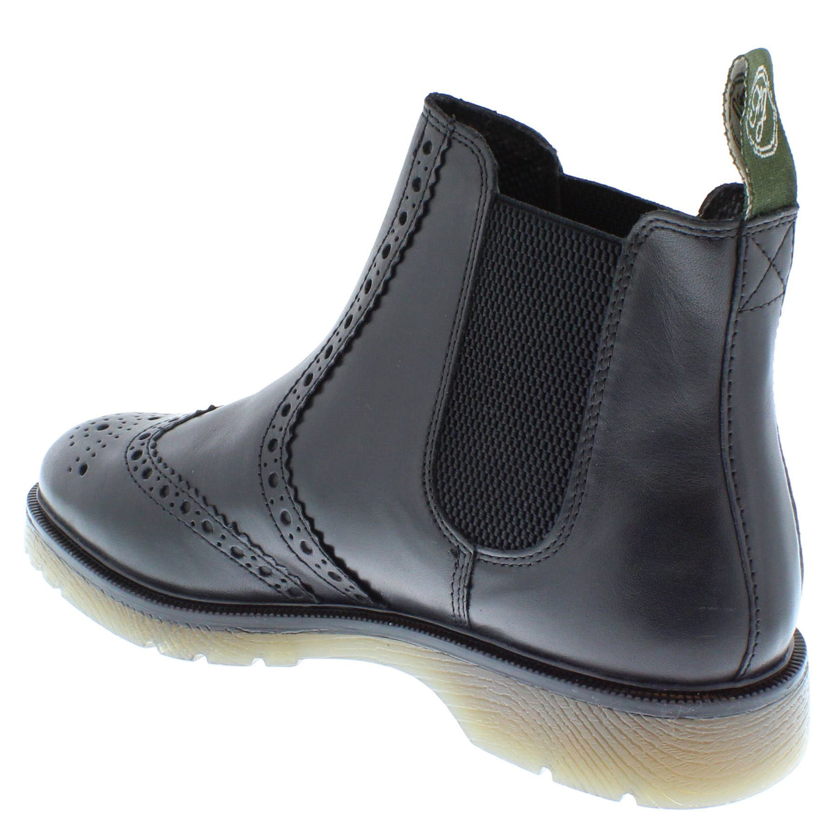 Frank James Warkton Men's Leather Pull On Brogue Chelsea Boots