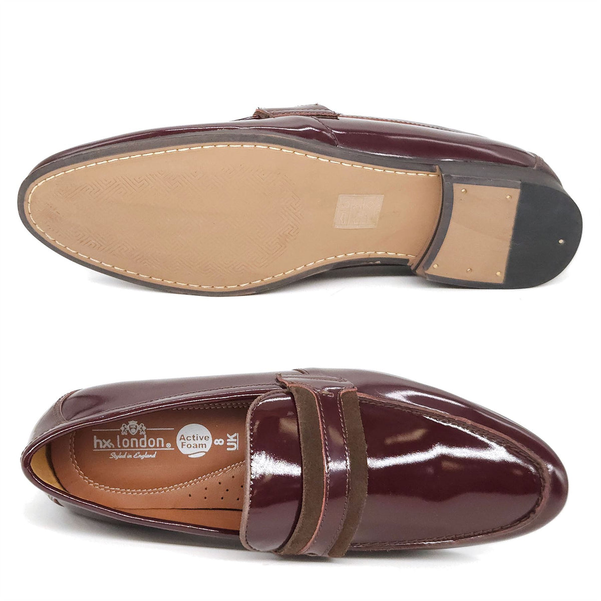 HX London Croydon Patent Leather Loafers
