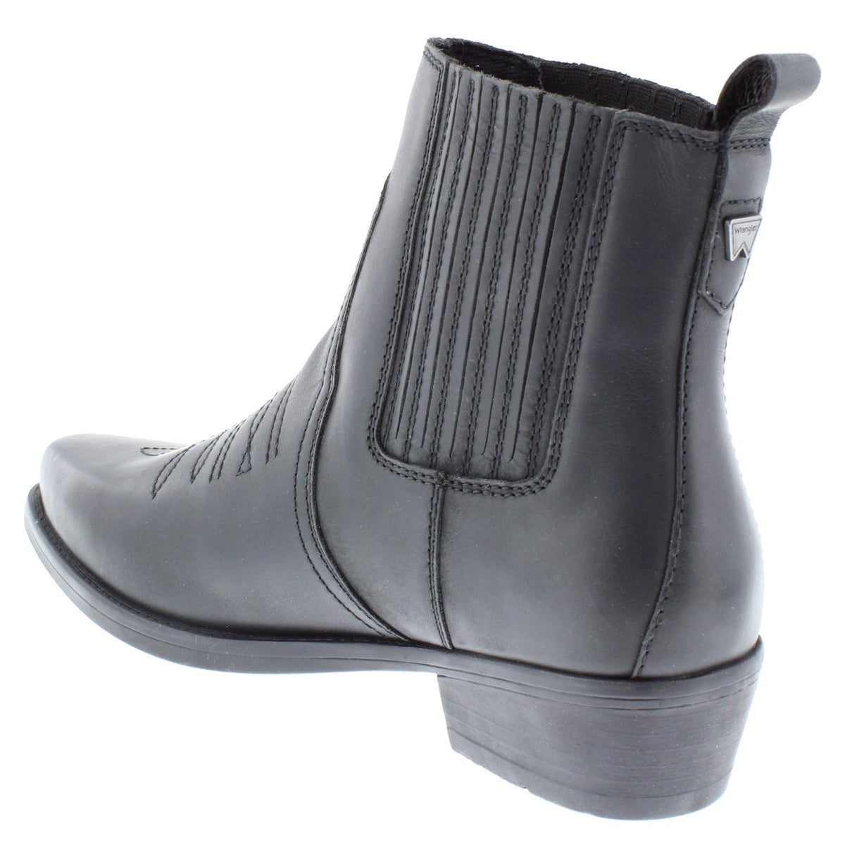 Wrangler Tex Mid Men's Leather Pull On Cowboy Chelsea Boots