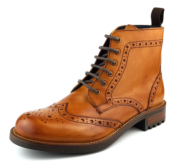 Frank James Camden Men's Leather Lace Up Brogue Boots