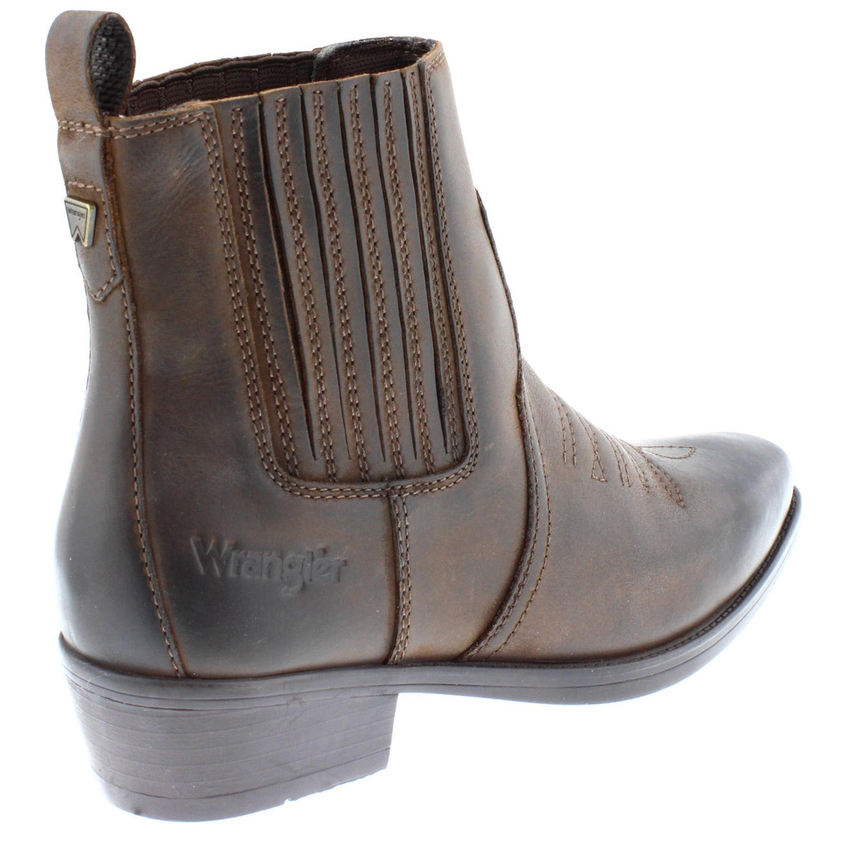 Wrangler Tex Mid Men's Leather Pull On Cowboy Chelsea Boots