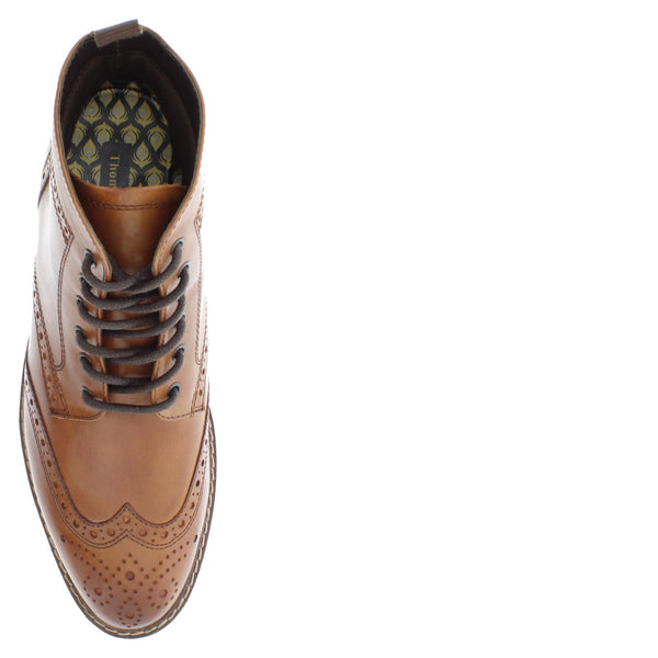 Thomas Crick Askham Men's Leather Lace Up Brogue Boots