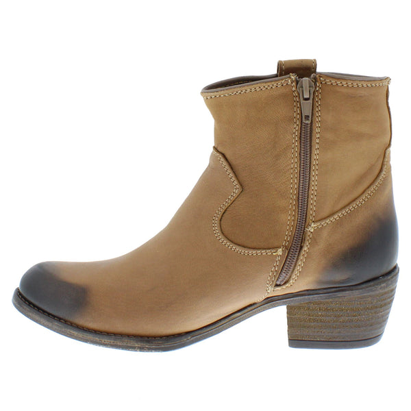 Wrangler Carson Ring Women's Leather Western Ankle Boots
