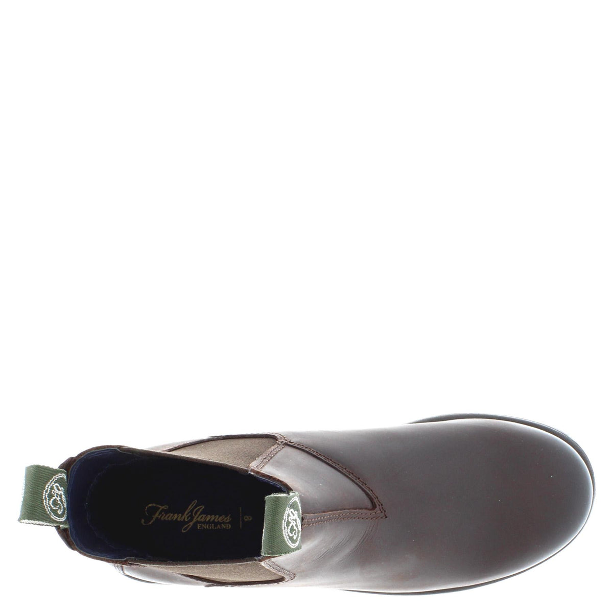 Frank James Braunston Men's Greasy Brown Pull On Chelsea Boots