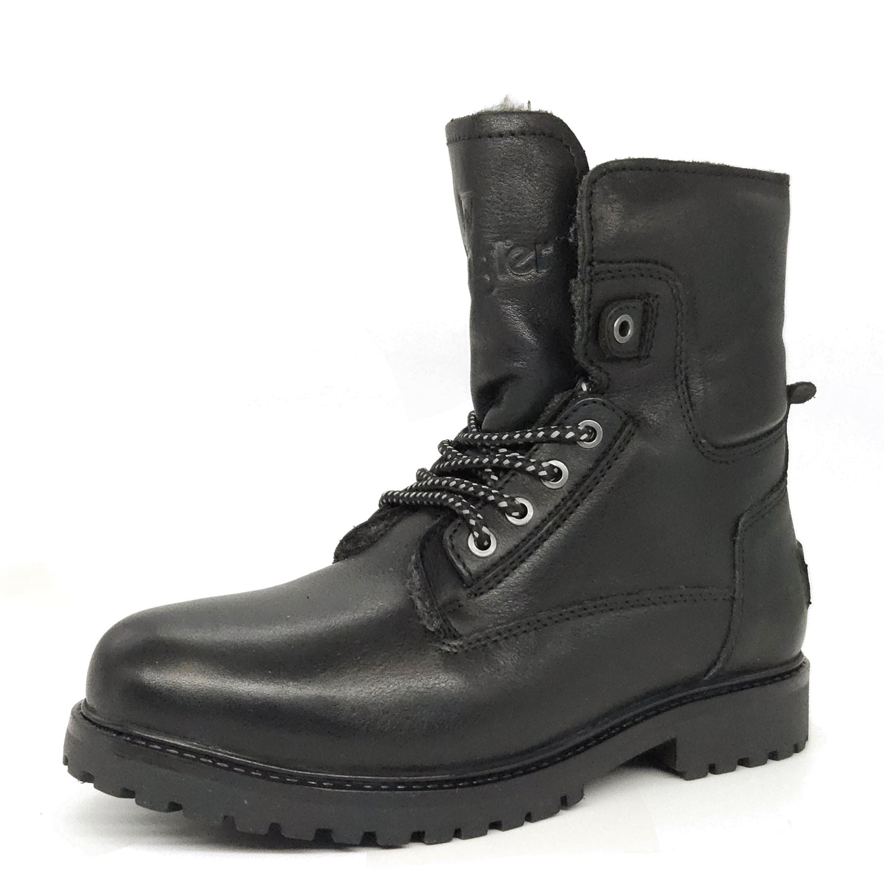 Wrangler Aviator Men's Leather Hi Leg Fleeced Limed Lace Up Boots ...