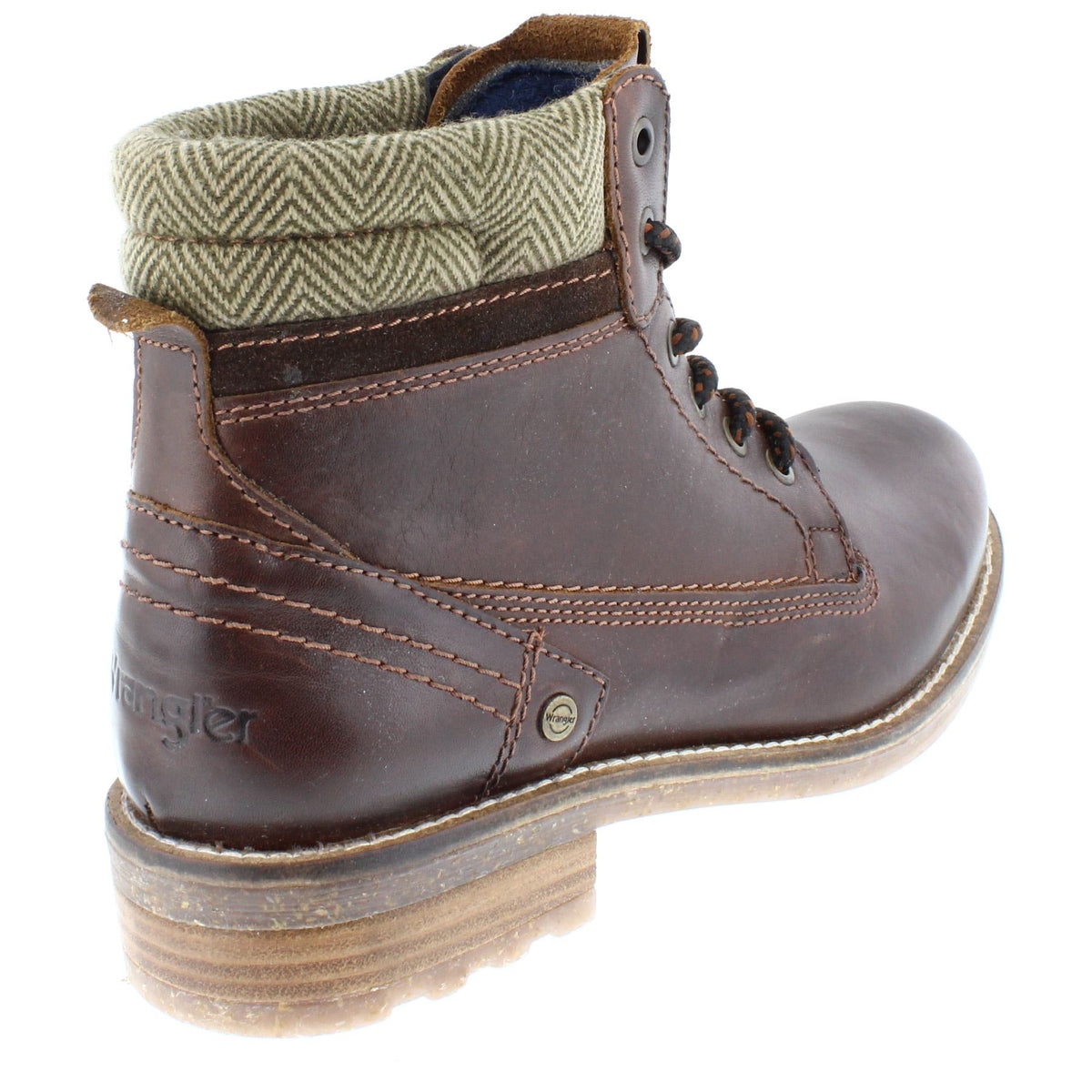 Wrangler Hill Tweed Men's Leather Lace Up Combat Boots