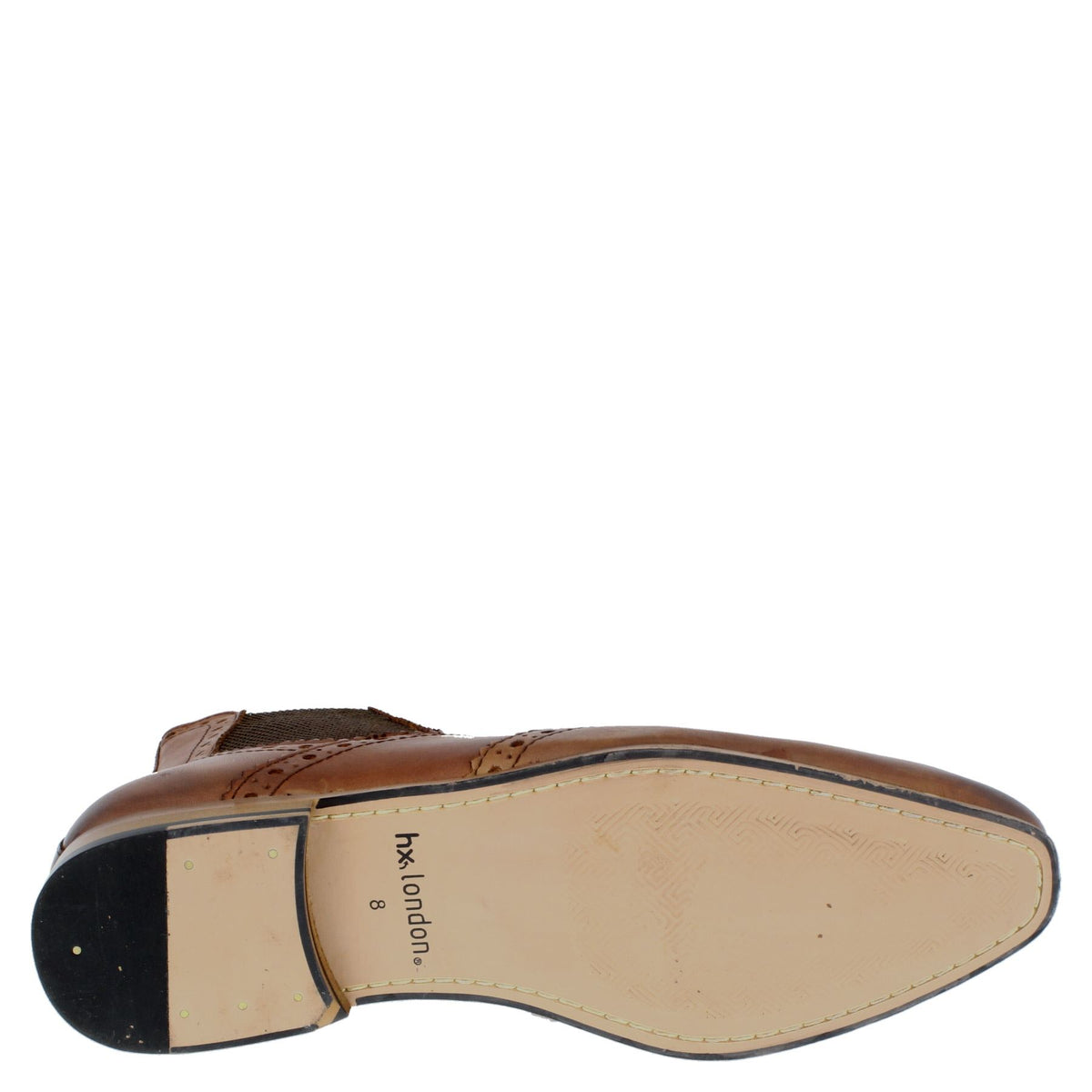 HX London Harlow Men's Leather Pointed Brogue Chelsea Boots