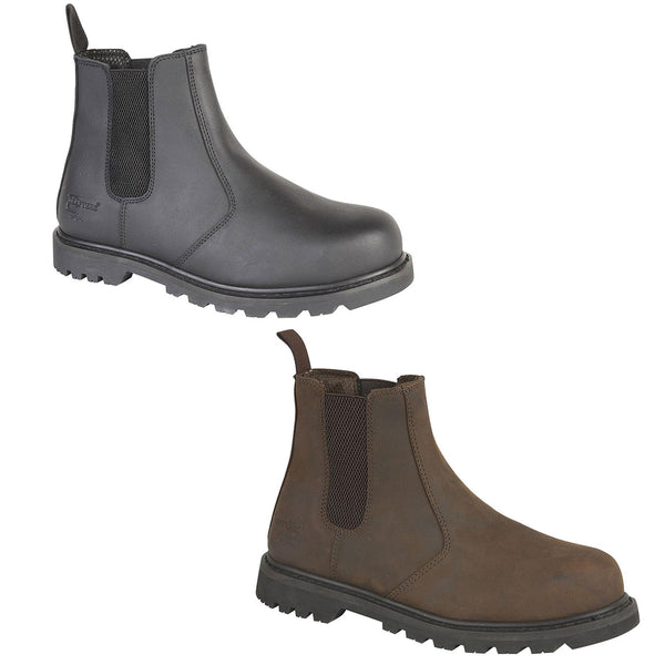 Grafters M539 Safety Steel Toe-Cap Chelsea Boots