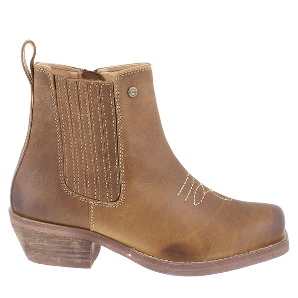 HX London Nashville Women's Leather Western Chelsea Boots