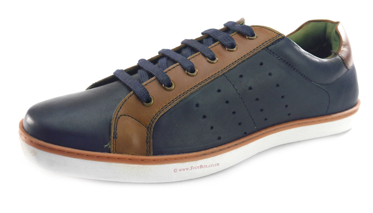 Silver Street Gower Men's Casual Leather Lace Up Trainers