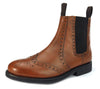 Frank James Benchgrade Evesham Leather Welted Chelsea Brogue Dealer Boots