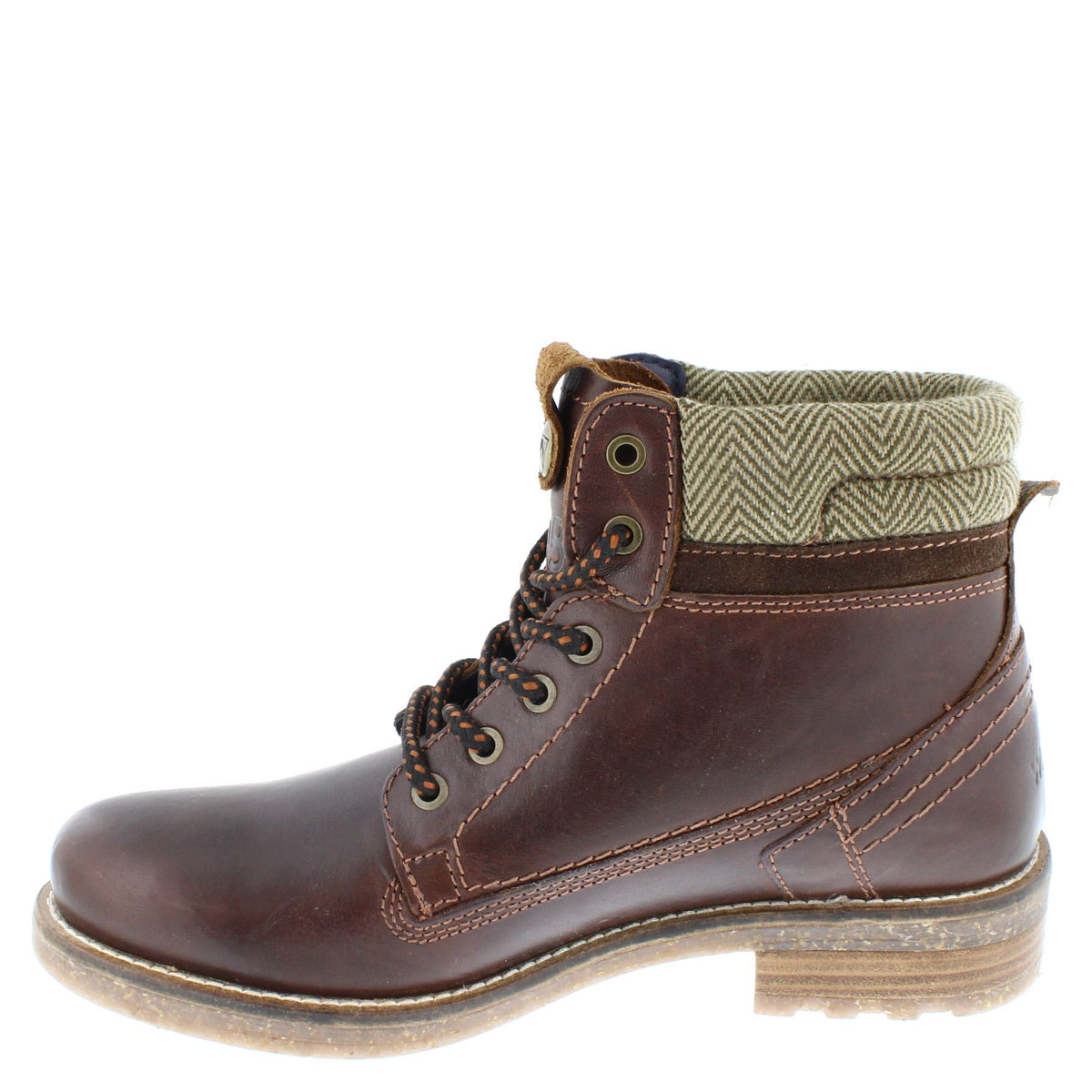 Wrangler Hill Tweed Men's Leather Lace Up Combat Boots